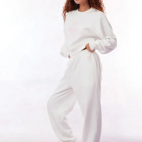 Loveshackfancy Malone White Joggers s/m pants only - Picture 3 of 7